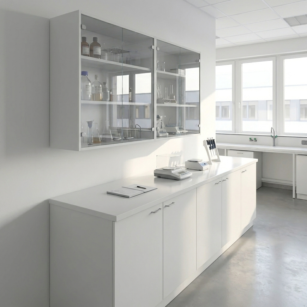 Armoire murale de laboratoire en mélaminé